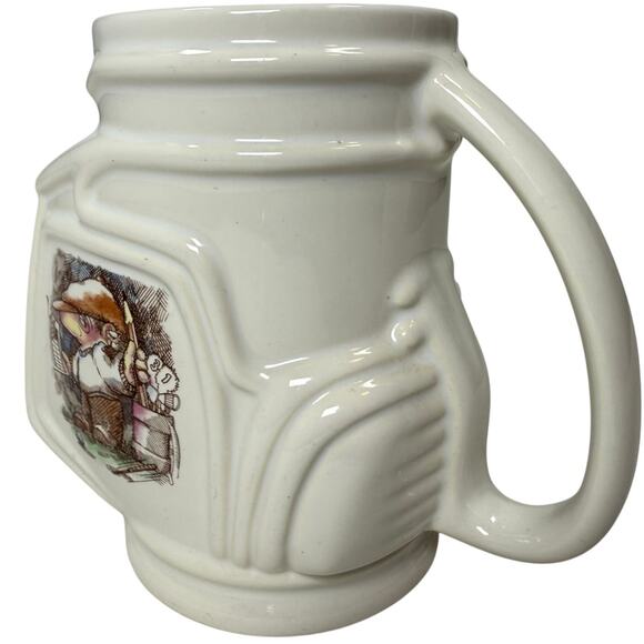 Vintage 90s Golf Bag Ceramic Mug Cartoon Golfer Pencil Joke 5.25” Deep - Picture 6 of 7